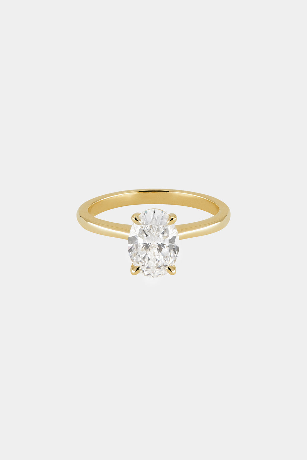 Marquise Shaped Three Stone Lab Grown Diamond Engagement Ring